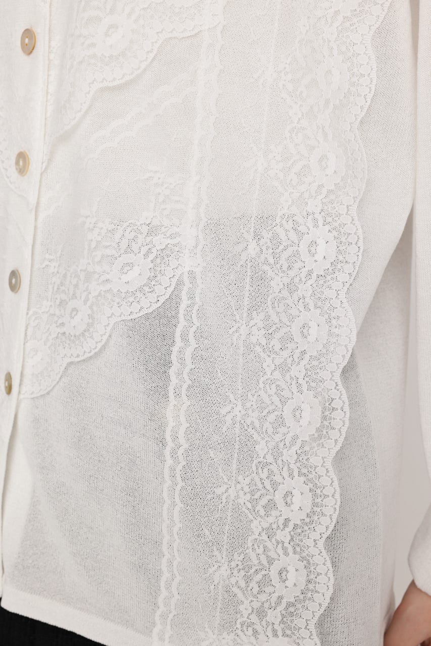 CLASSICAL HG KNIT ブラウス O/WHT FREE