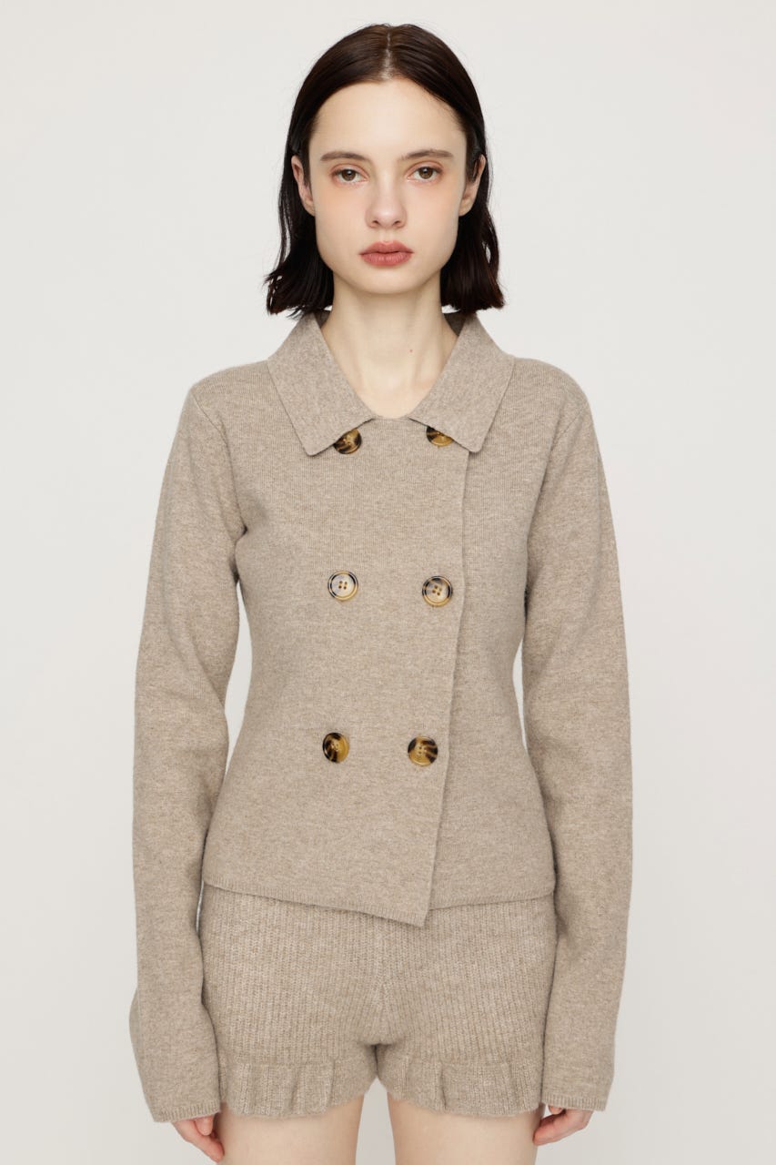 【AW PRE ORDER 第2弾】DOUBLE BUTTON KNIT ジャケット BEG FREE