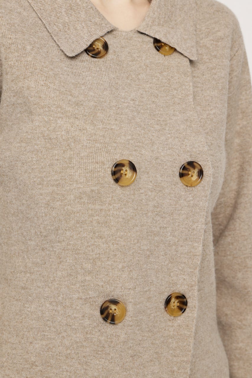 【AW PRE ORDER 第2弾】DOUBLE BUTTON KNIT ジャケット BEG FREE