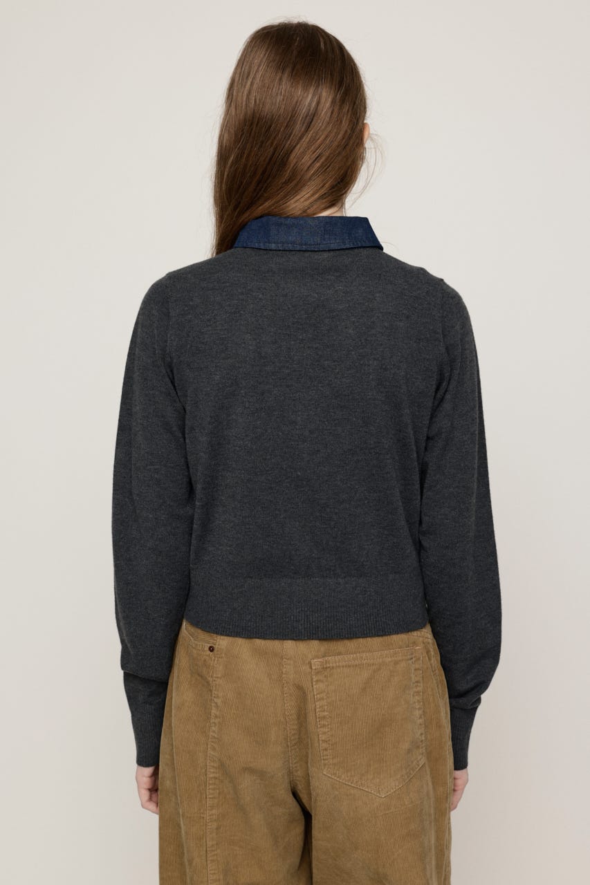 COLLAR DOCKING HG POLO トップス T.GRY FREE
