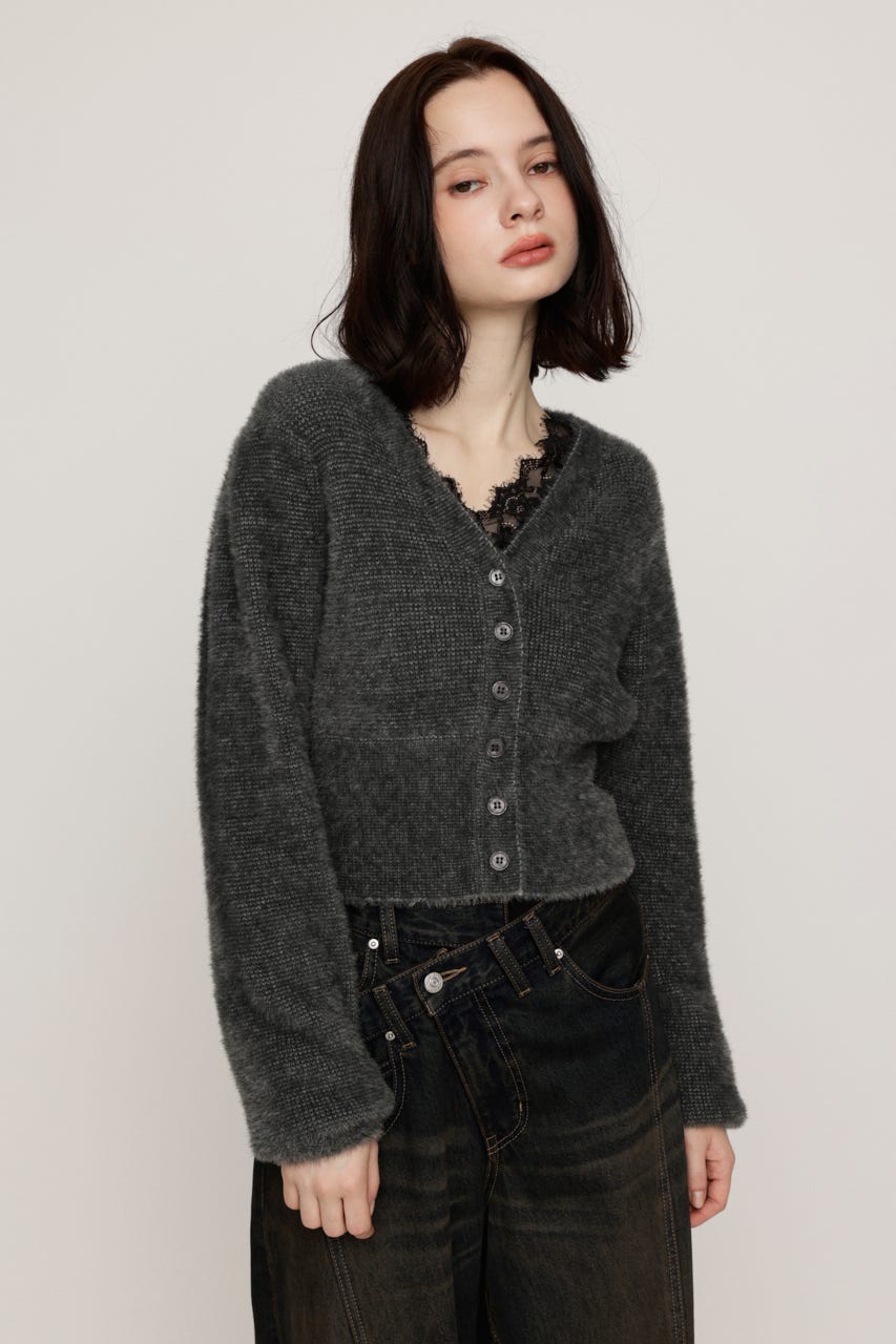 SHAGGY V／N PUFF カーディガン GRY FREE
