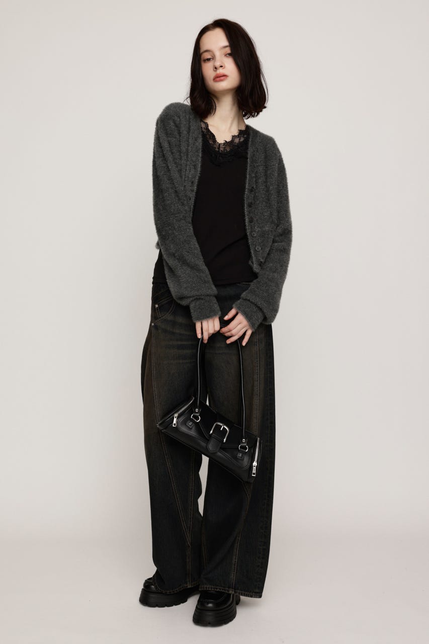 SHAGGY V／N PUFF カーディガン GRY FREE