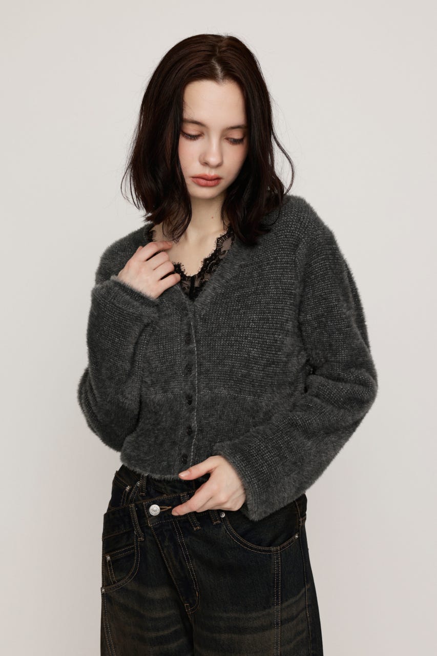 SHAGGY V／N PUFF カーディガン GRY FREE