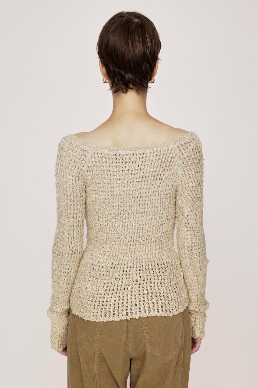 OFFSHOULDER MESH トップス IVOY FREE