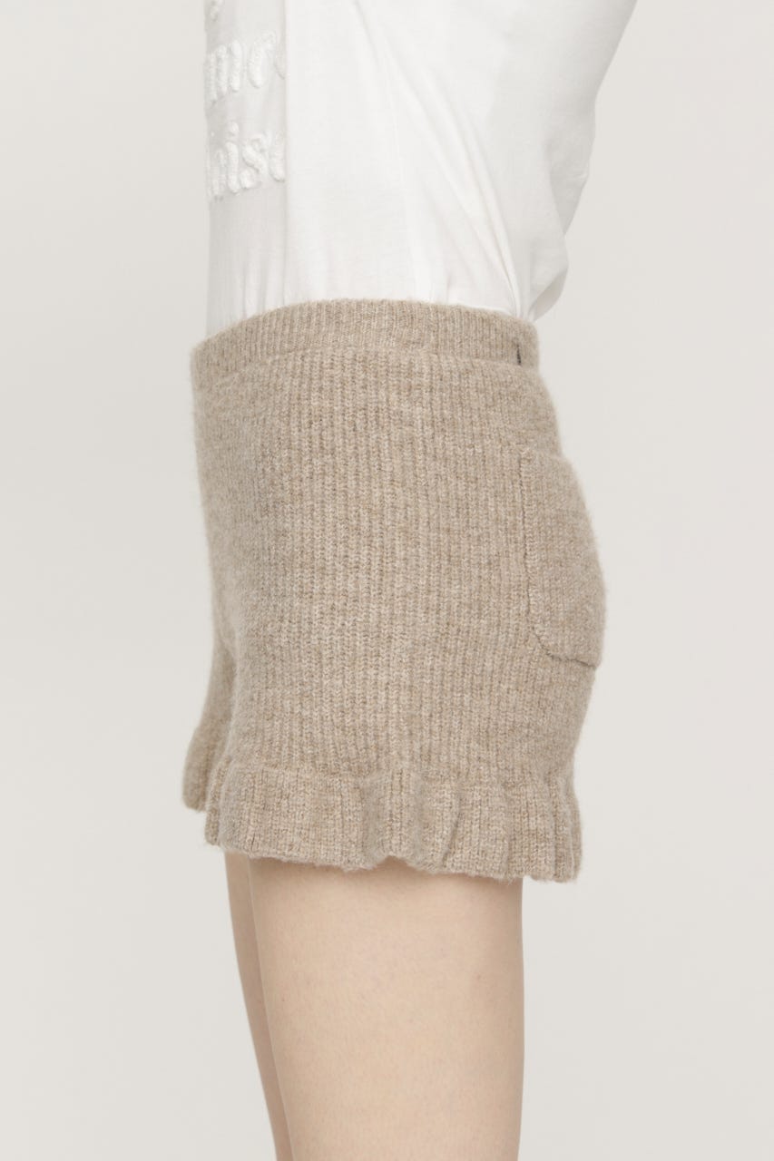 【AW PRE ORDER 第2弾】FRILL KNIT ショートパンツ BEG FREE