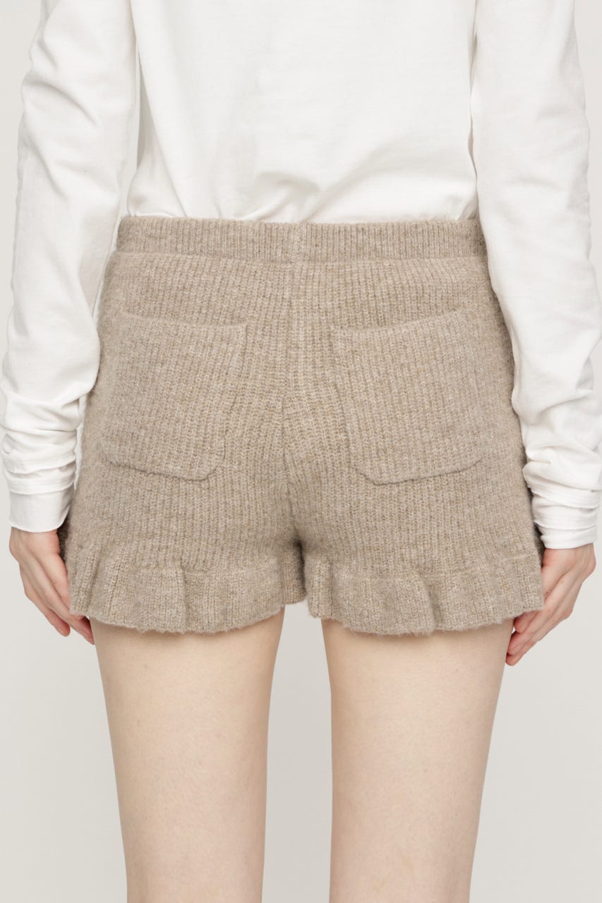 【AW PRE ORDER 第2弾】FRILL KNIT ショートパンツ BEG FREE