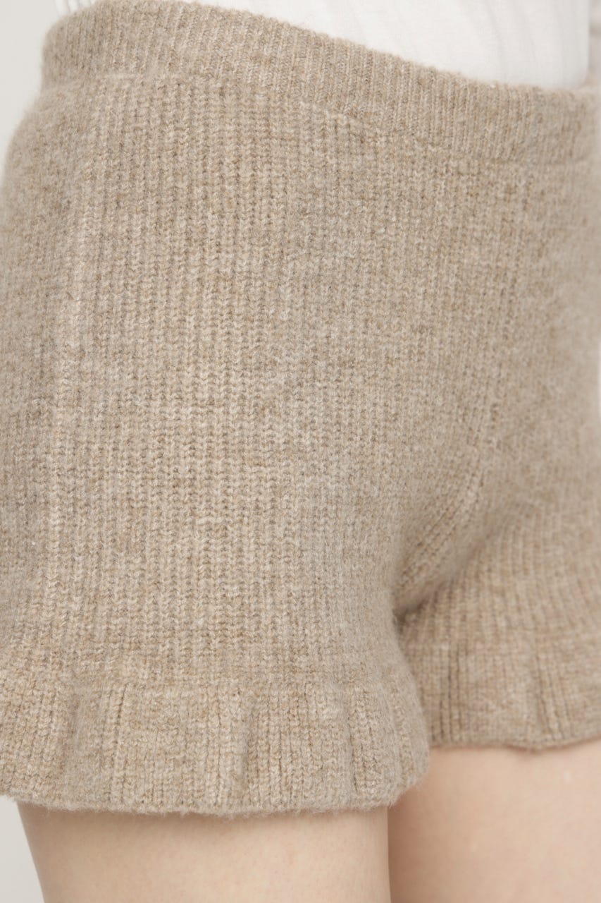 【AW PRE ORDER 第2弾】FRILL KNIT ショートパンツ BEG FREE