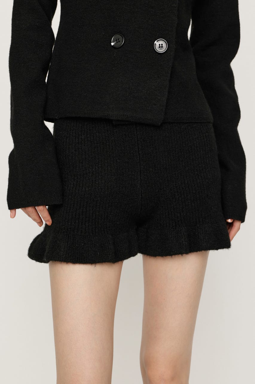 【AW PRE ORDER 第2弾】FRILL KNIT ショートパンツ BLK FREE