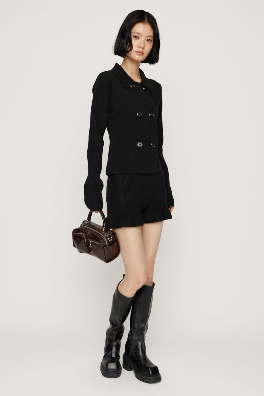 【AW PRE ORDER 第2弾】FRILL KNIT ショートパンツ BLK FREE