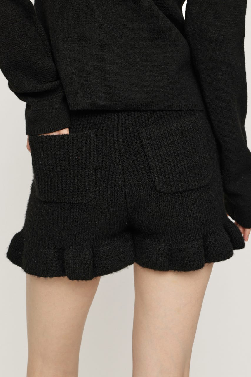 【AW PRE ORDER 第2弾】FRILL KNIT ショートパンツ BLK FREE