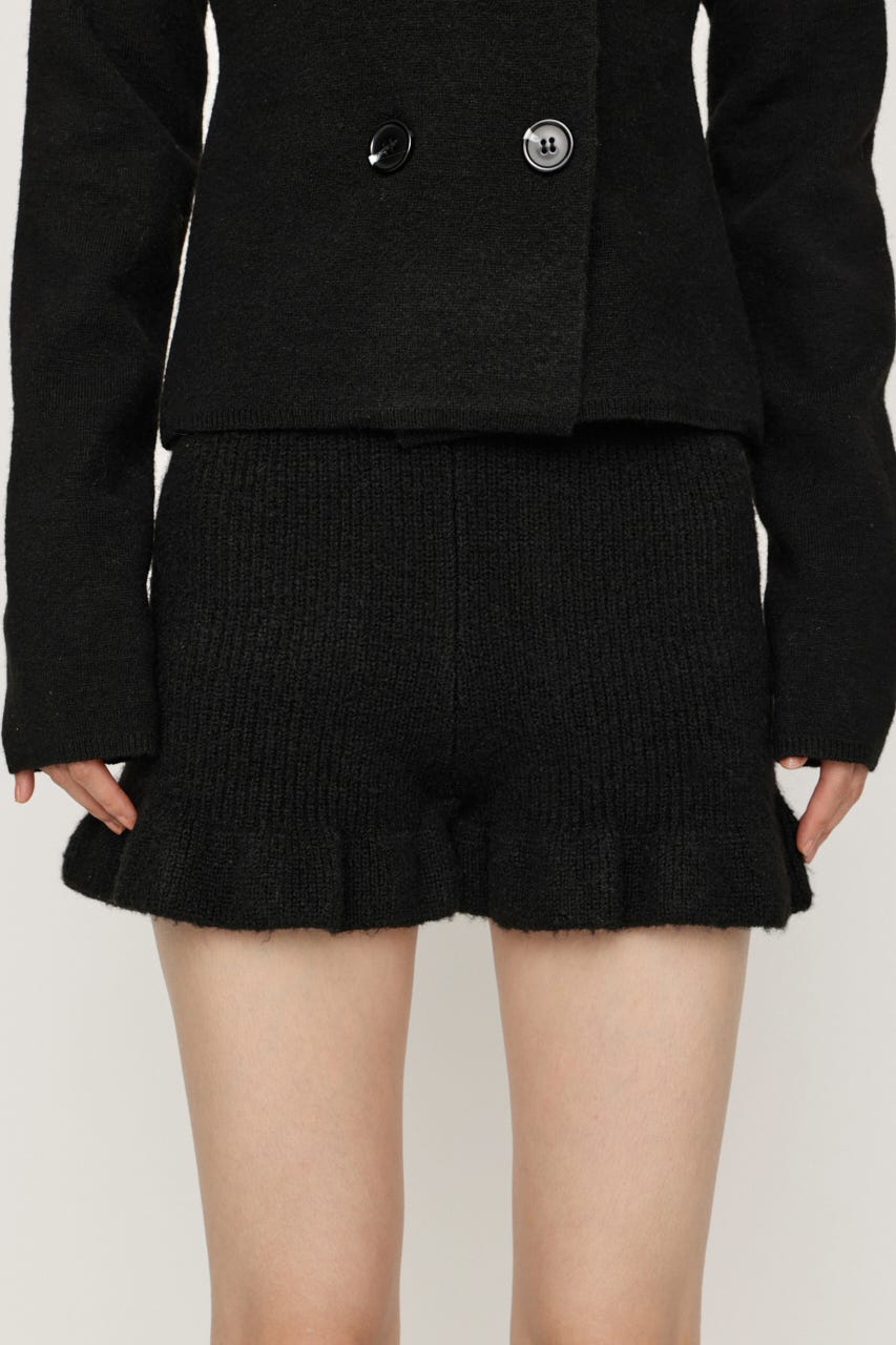 【AW PRE ORDER 第2弾】FRILL KNIT ショートパンツ BLK FREE