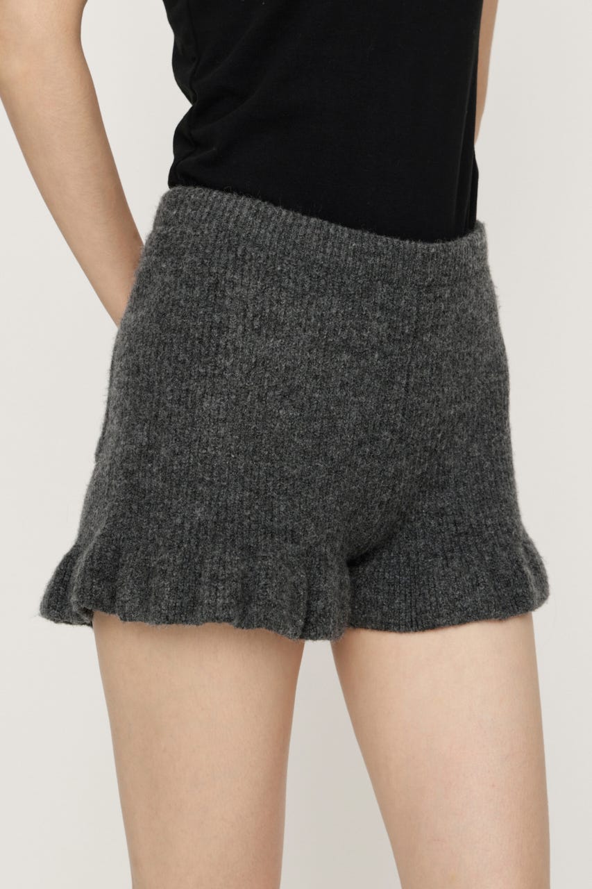 【AW PRE ORDER 第2弾】FRILL KNIT ショートパンツ D/GRY FREE