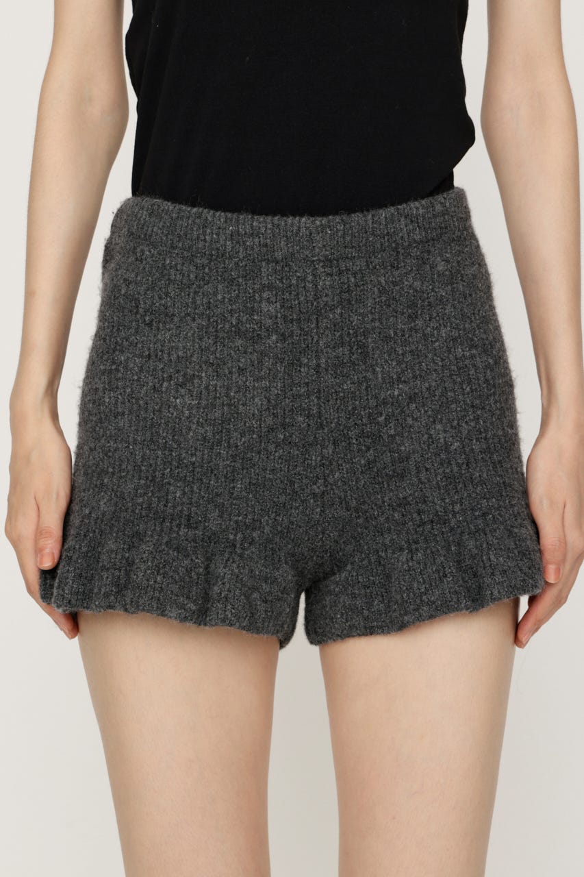 【AW PRE ORDER 第2弾】FRILL KNIT ショートパンツ D/GRY FREE