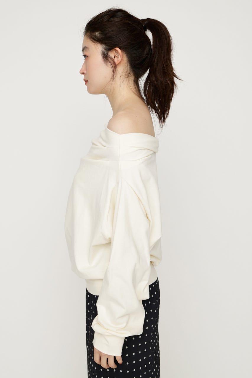 TUCKED OFFSHOULDER トップス L/YEL FREE