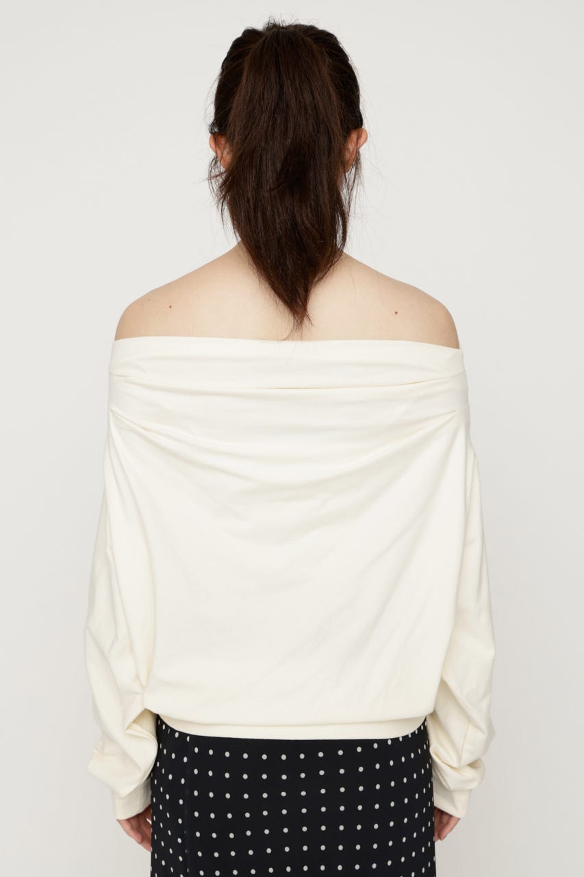 TUCKED OFFSHOULDER トップス L/YEL FREE