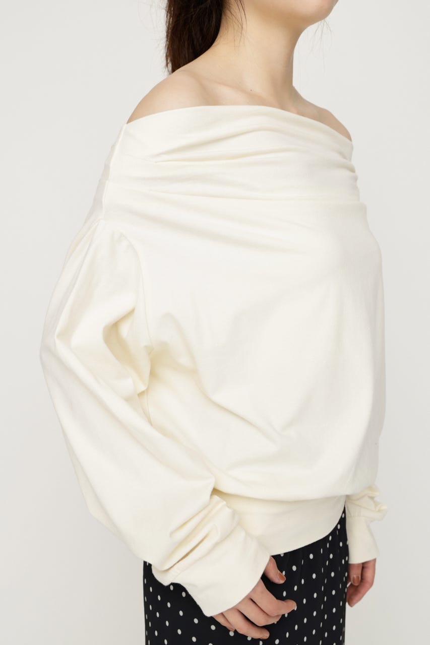 TUCKED OFFSHOULDER トップス L/YEL FREE