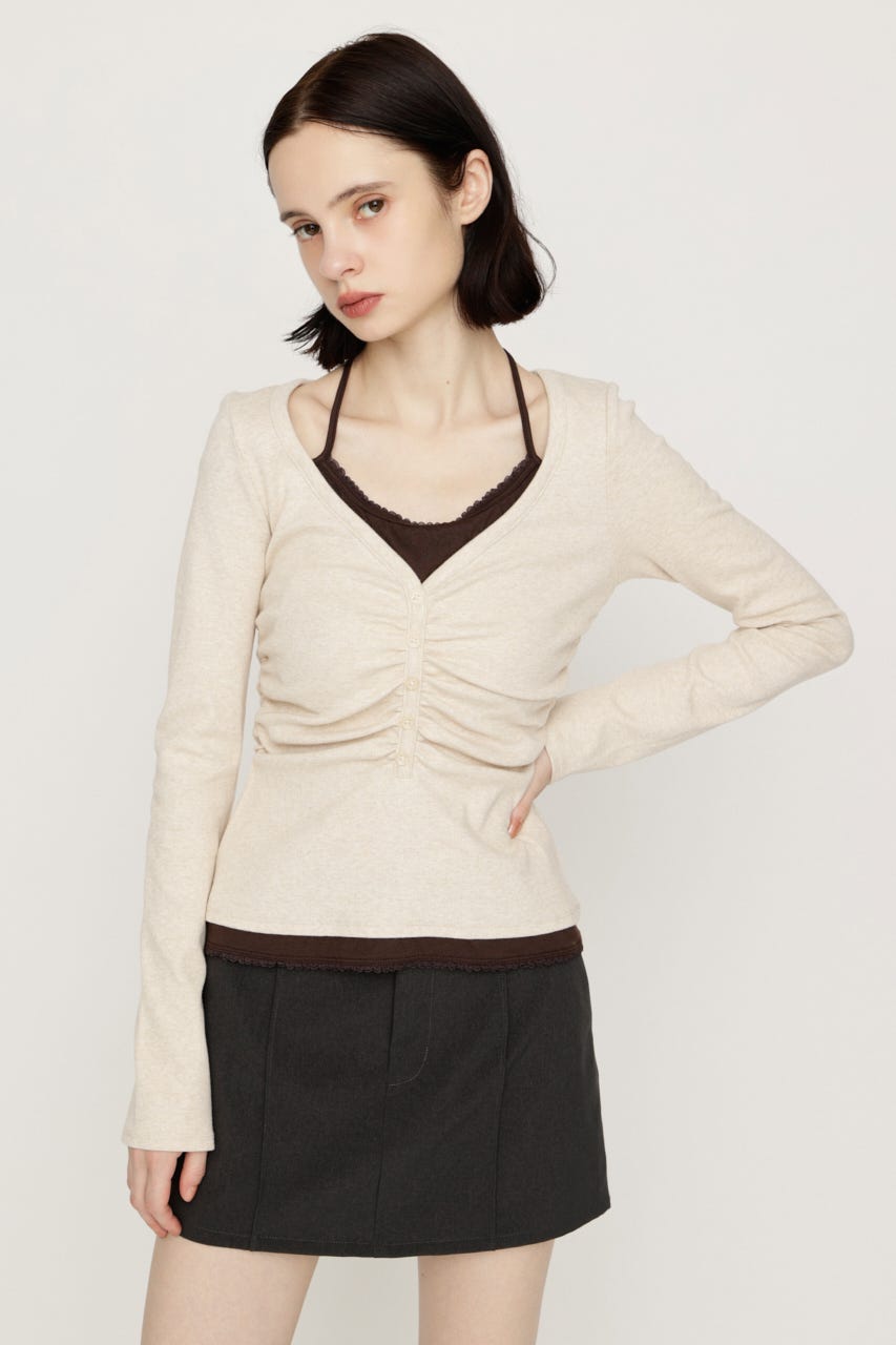 【LIMITED ITEM】LAYERED LIKE CUT トップス IVOY FREE