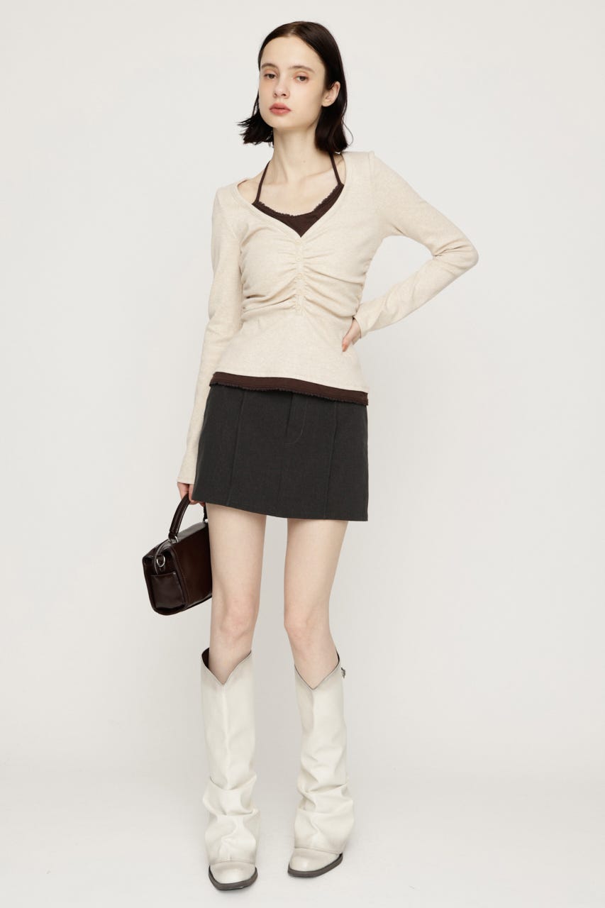 【LIMITED ITEM】LAYERED LIKE CUT トップス IVOY FREE