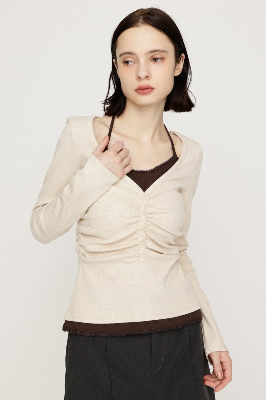 【LIMITED ITEM】LAYERED LIKE CUT トップス IVOY FREE