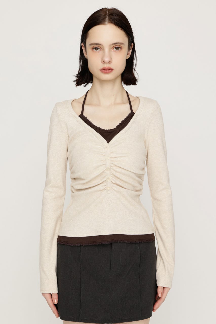 【LIMITED ITEM】LAYERED LIKE CUT トップス IVOY FREE