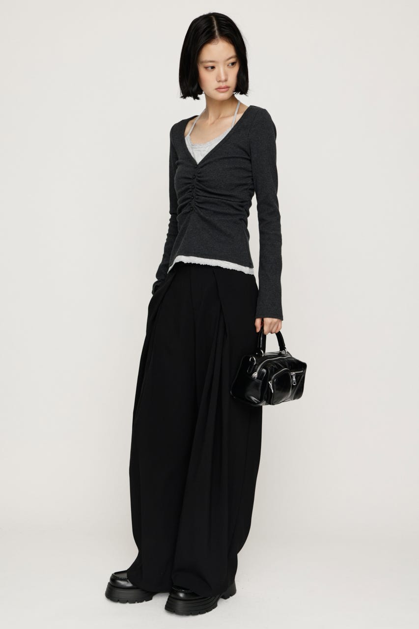 【LIMITED ITEM】LAYERED LIKE CUT トップス L/BLK FREE