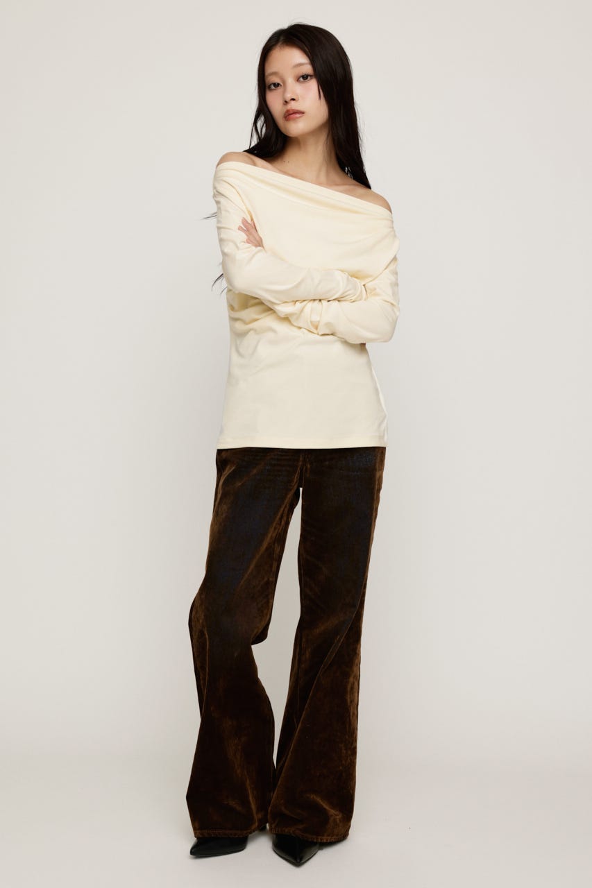 ASYMMETRY OFFSHOULDER トップス IVOY FREE