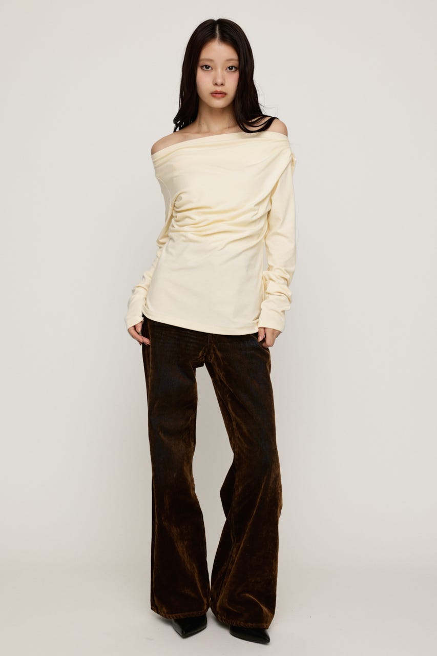 ASYMMETRY OFFSHOULDER トップス IVOY FREE