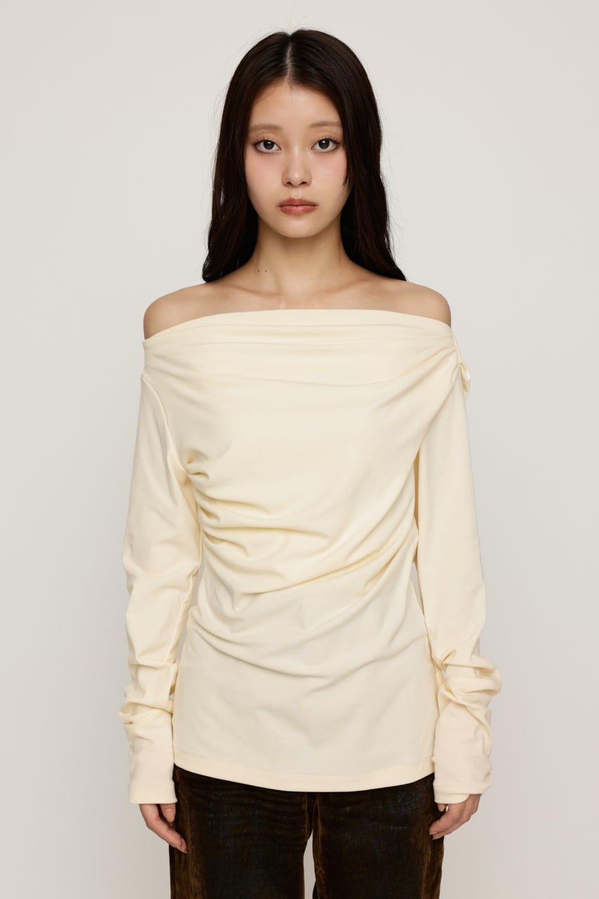 ASYMMETRY OFFSHOULDER トップス IVOY FREE