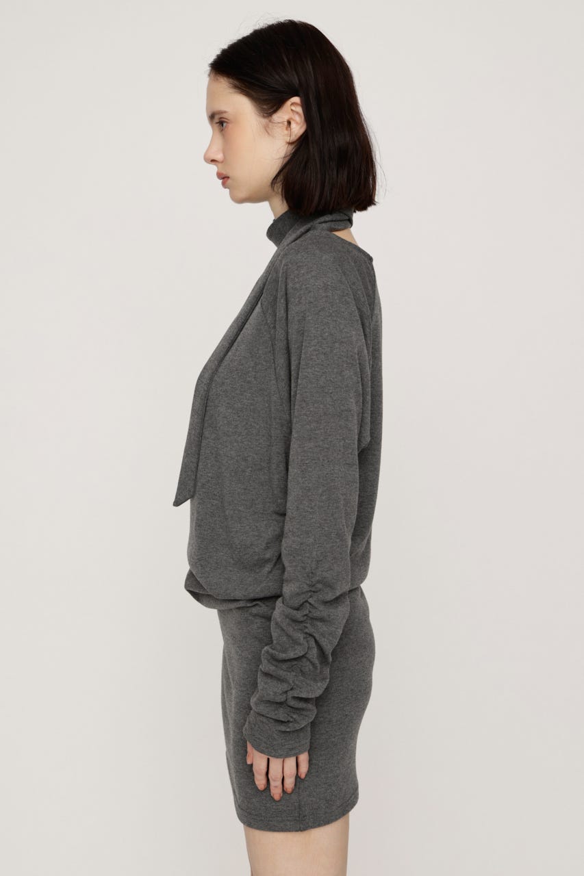 DOLMAN CUT TIE ショートワンピース T.GRY FREE