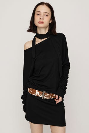 DOLMAN CUT TIE ショートワンピース