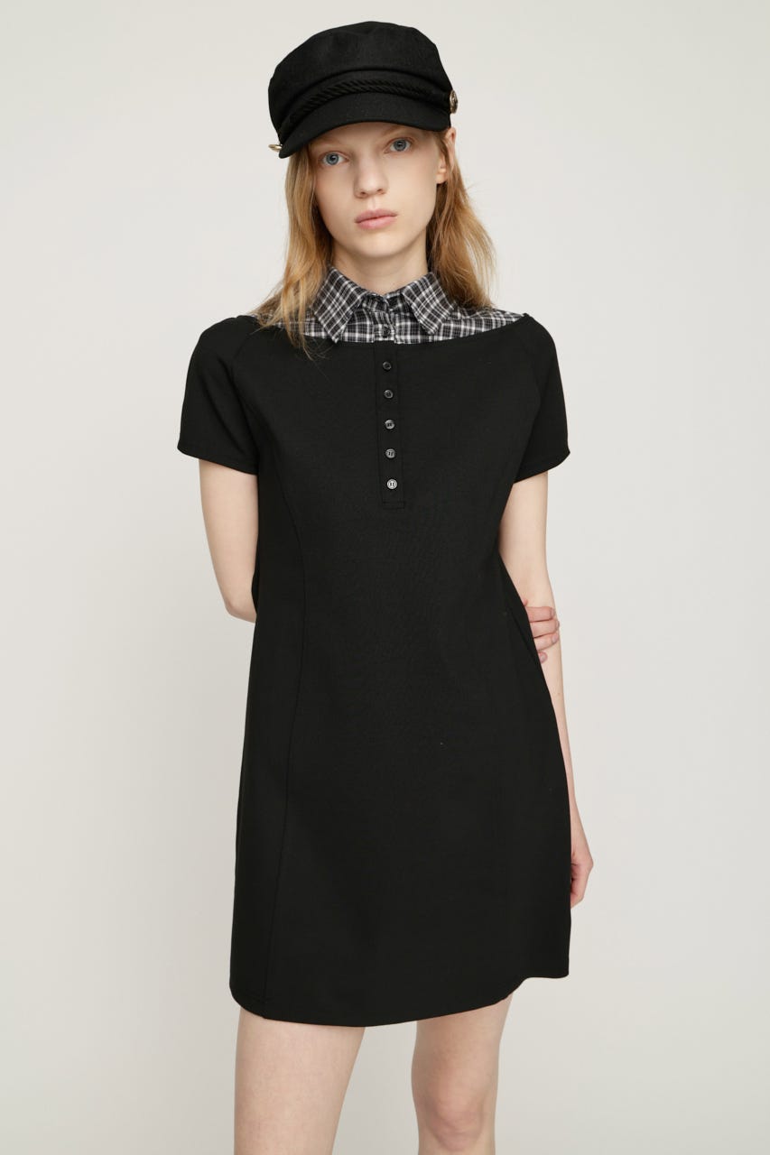 DOCKING HENRY CUT ショートワンピース BLK 1