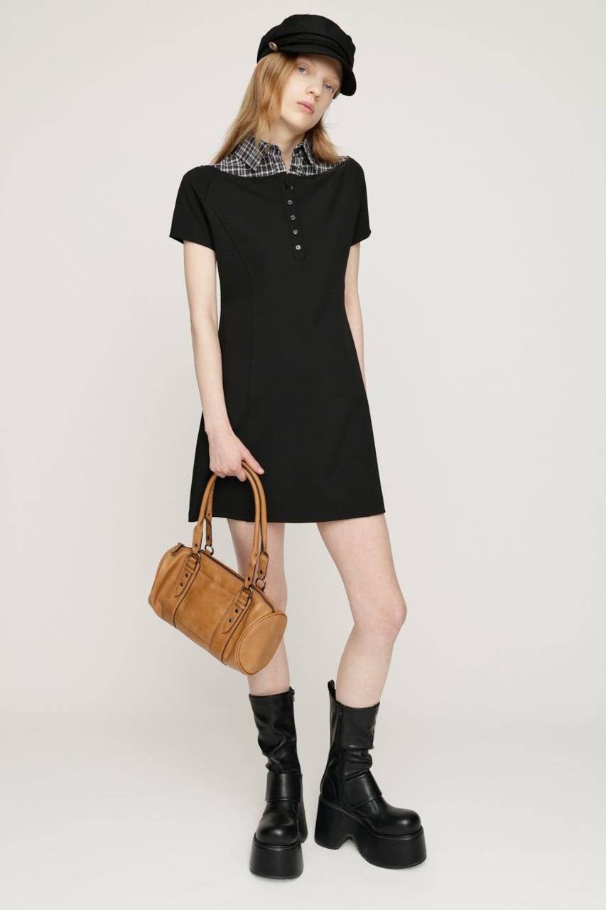 DOCKING HENRY CUT ショートワンピース BLK 1
