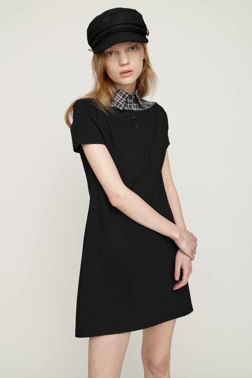 DOCKING HENRY CUT ショートワンピース BLK 1