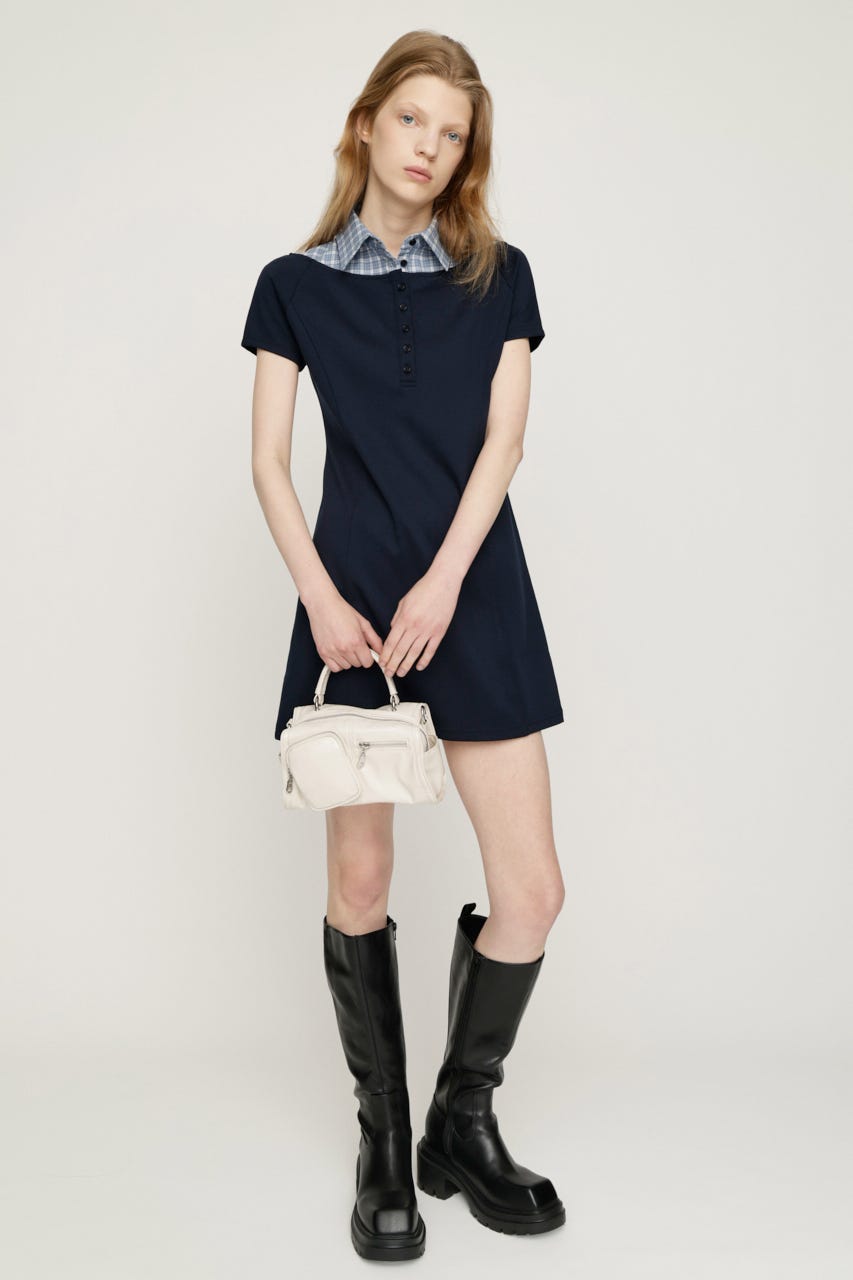 DOCKING HENRY CUT ショートワンピース NVY 1