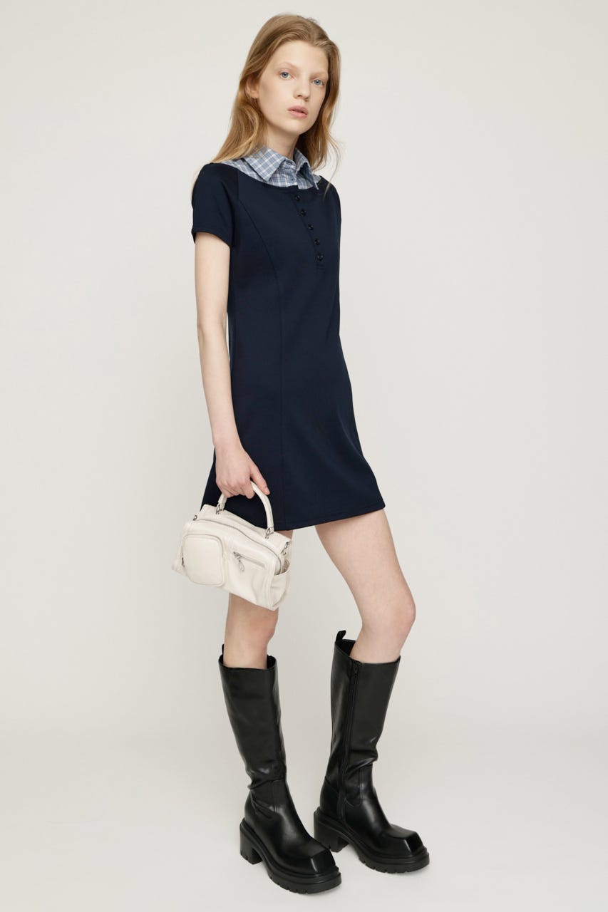 DOCKING HENRY CUT ショートワンピース NVY 1