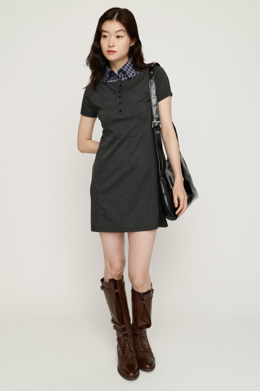 DOCKING HENRY CUT ショートワンピース T.GRY 2
