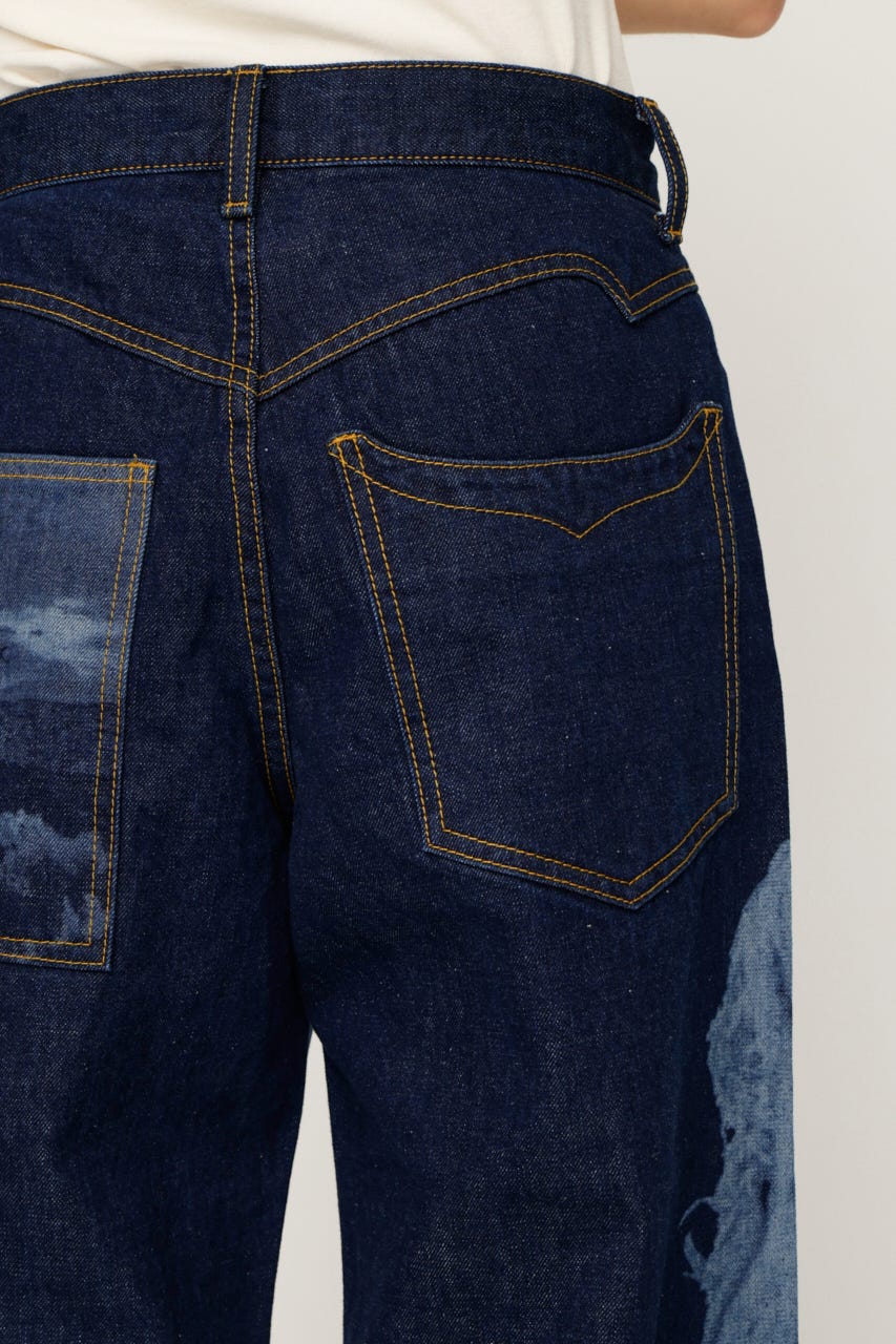HORSE WESTERN STRAIGHT DENIM BLU 0