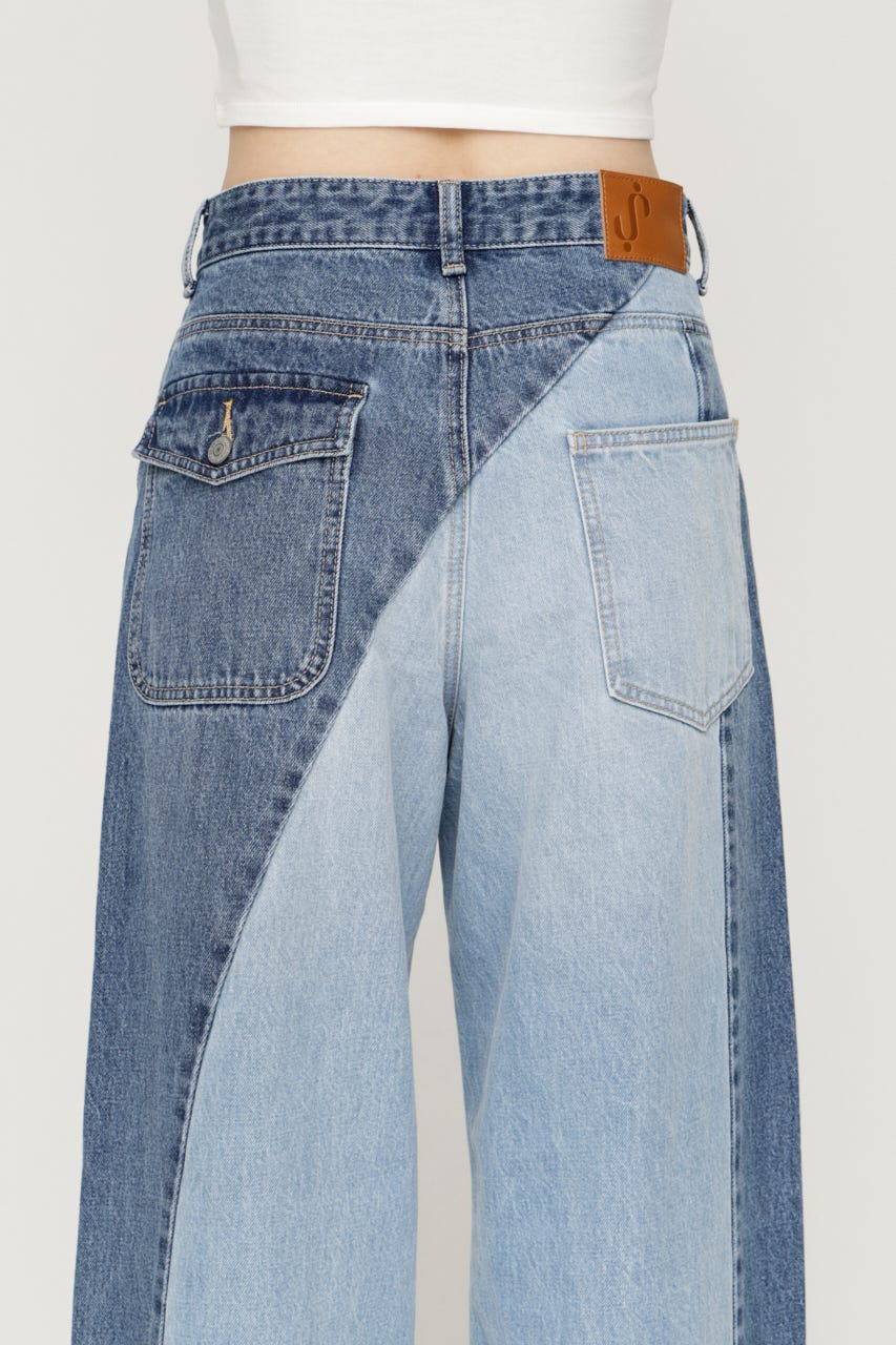 TONAL MIX DENIM パンツ M/BLU 2