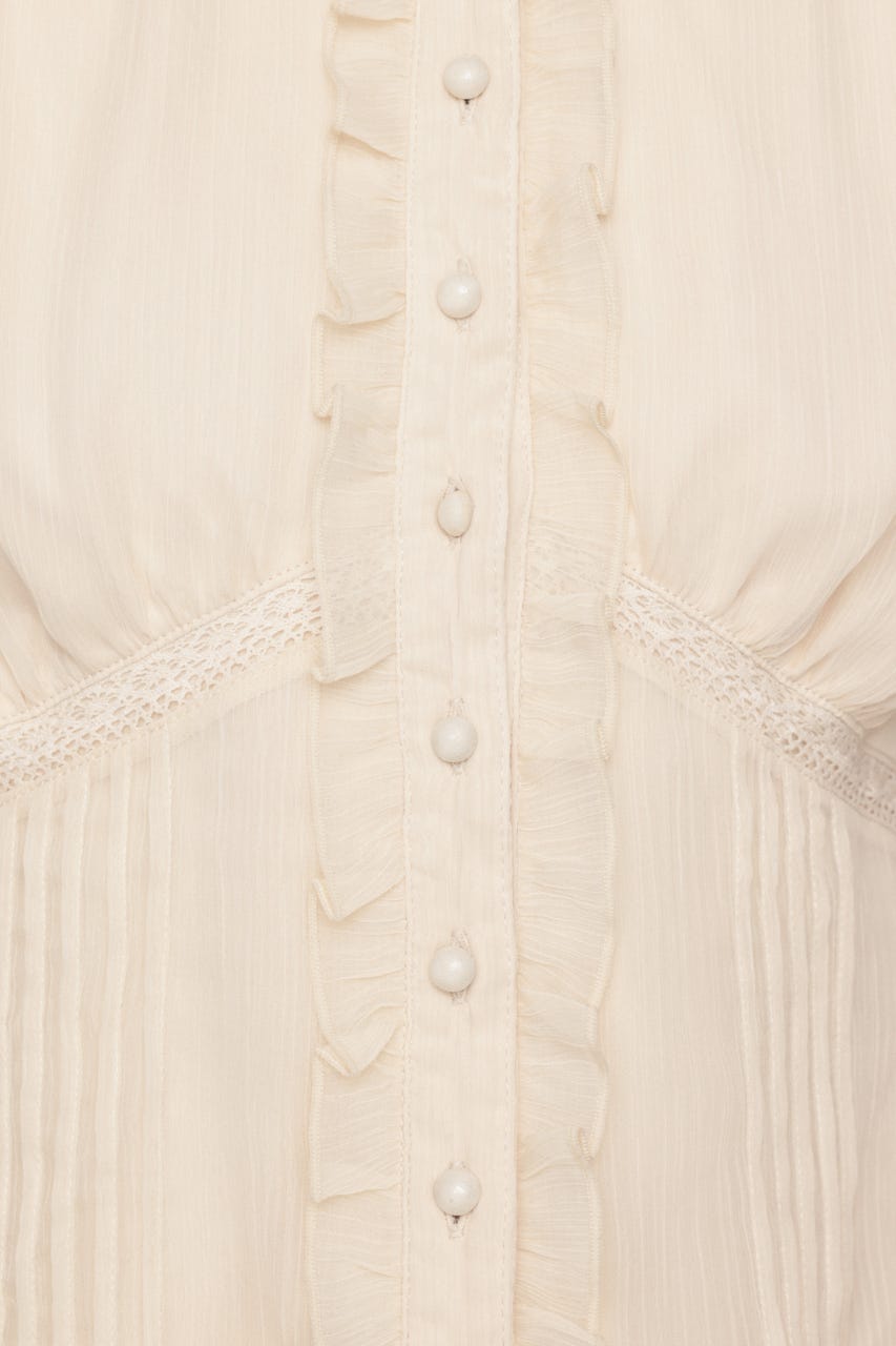 GATHER FRILL H／N PUFF ブラウス IVOY FREE