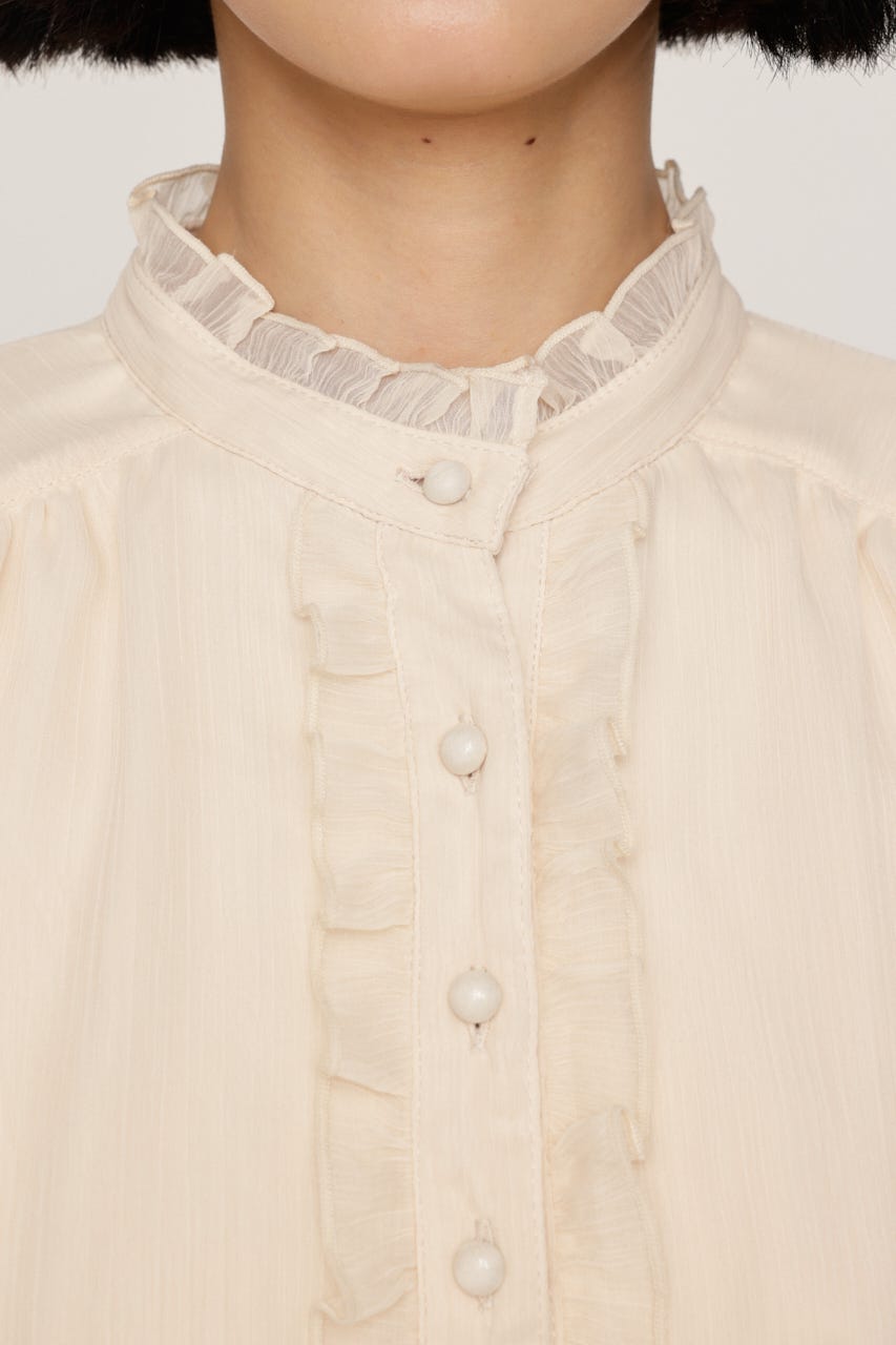 GATHER FRILL H／N PUFF ブラウス IVOY FREE