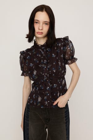GATHER FRILL H／N PUFF ブラウス