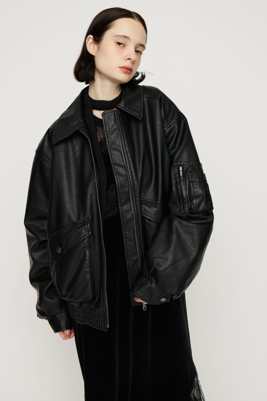【NOAさん着用】WASHED PUFFER ブルゾン D/BLK FREE