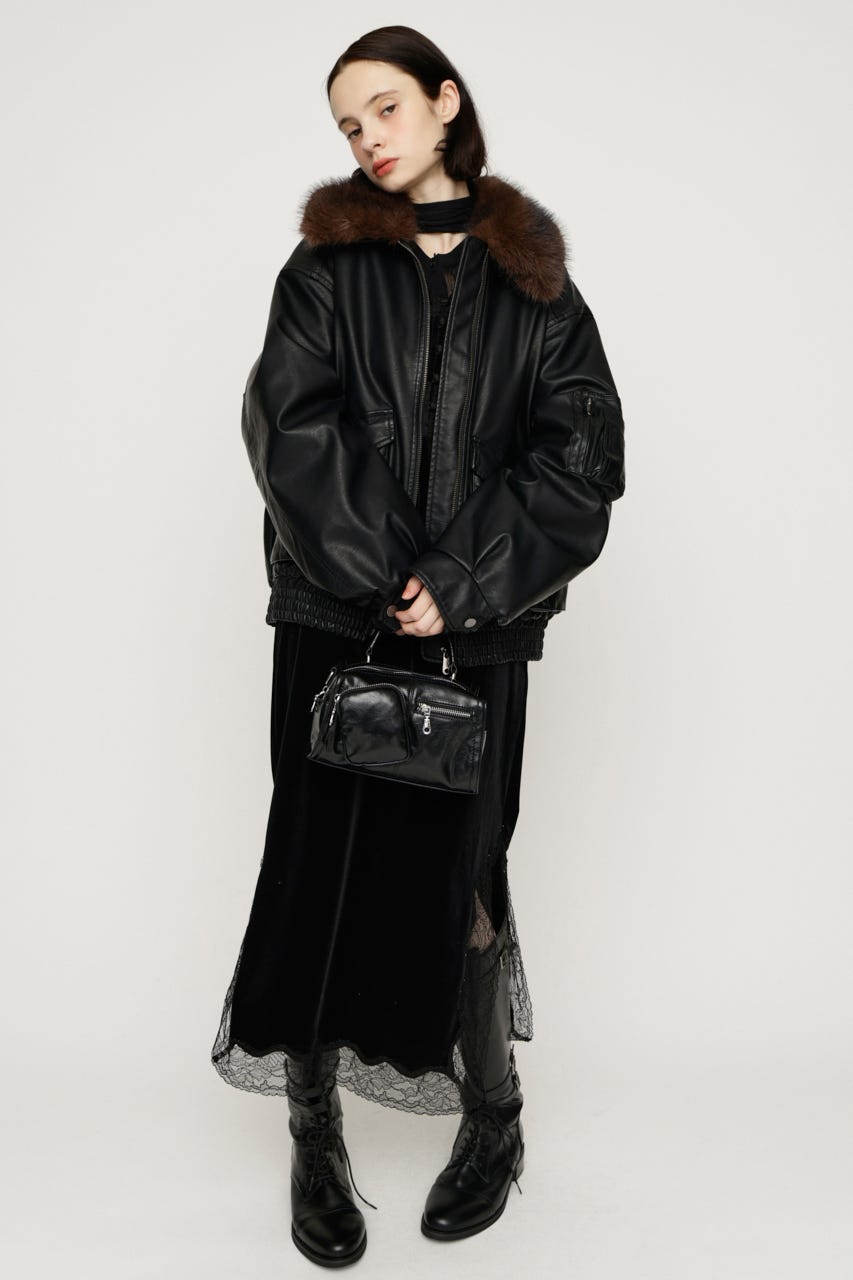 【AW PRE ORDER】WASHED PUFFER ブルゾン D/BLK FREE