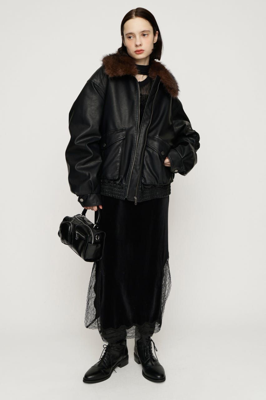 【NOAさん着用】WASHED PUFFER ブルゾン D/BLK FREE
