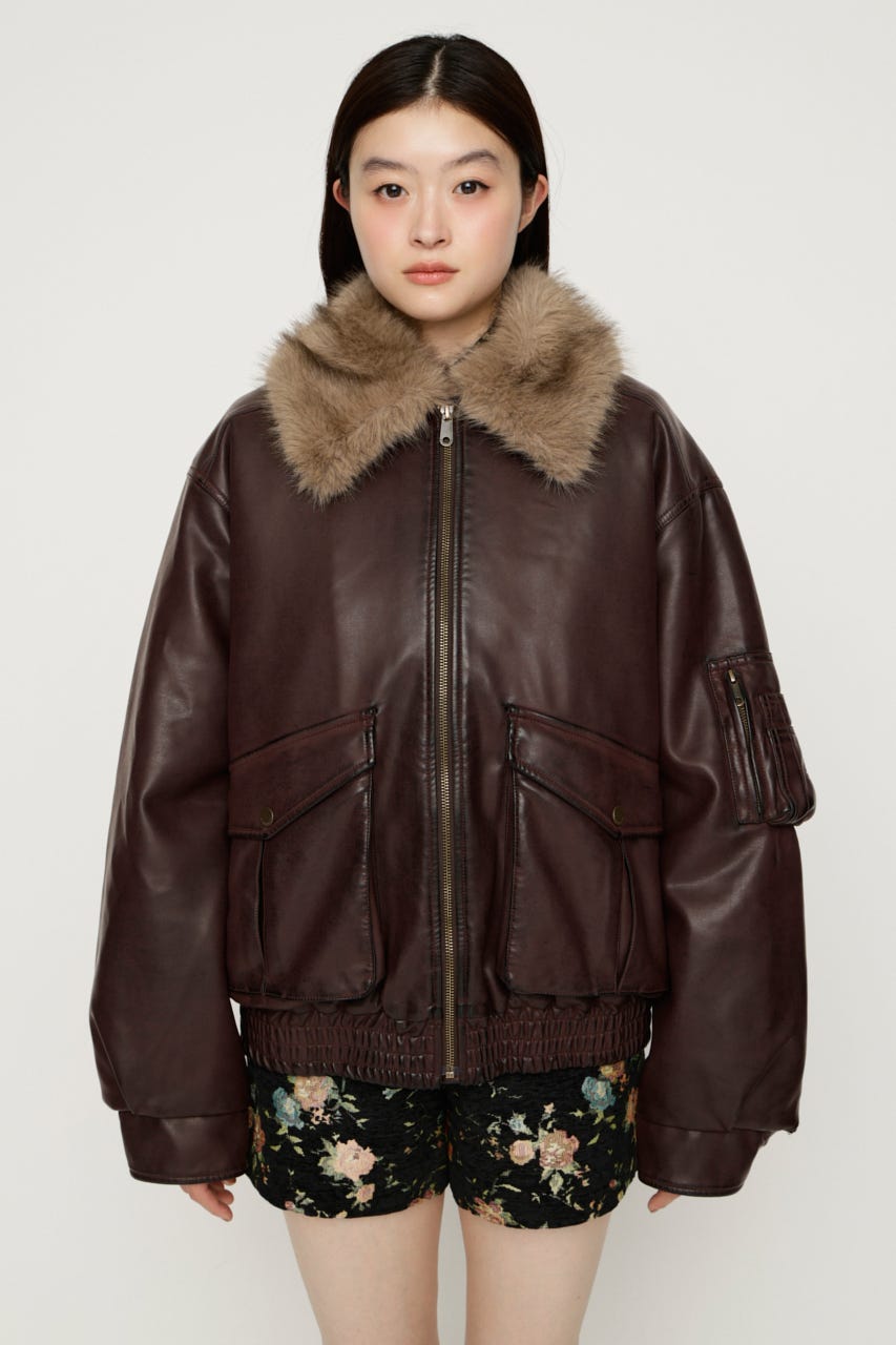 【NOAさん着用】WASHED PUFFER ブルゾン D/RED FREE