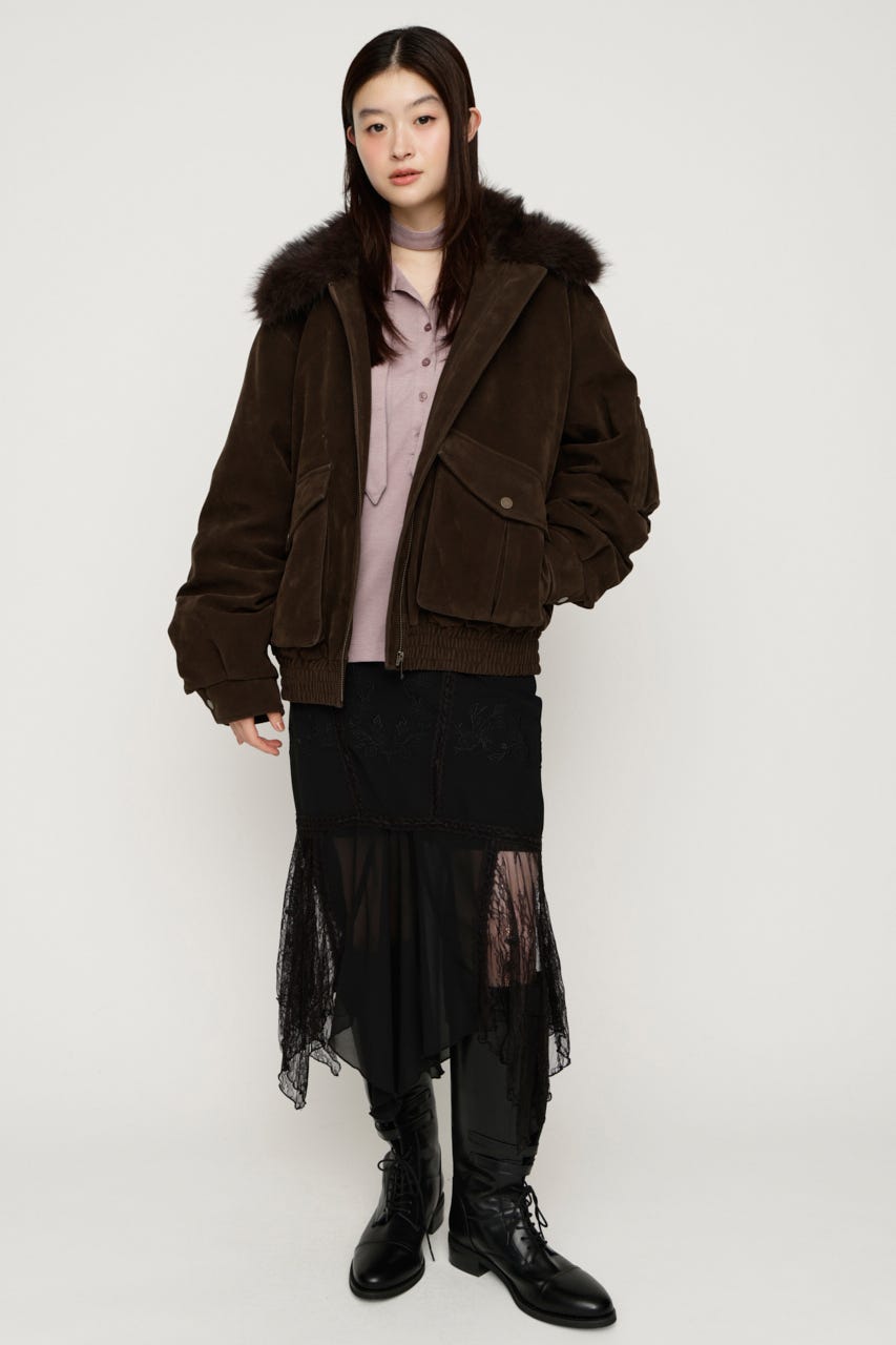 【NOAさん着用】WASHED PUFFER ブルゾン M/BRN FREE