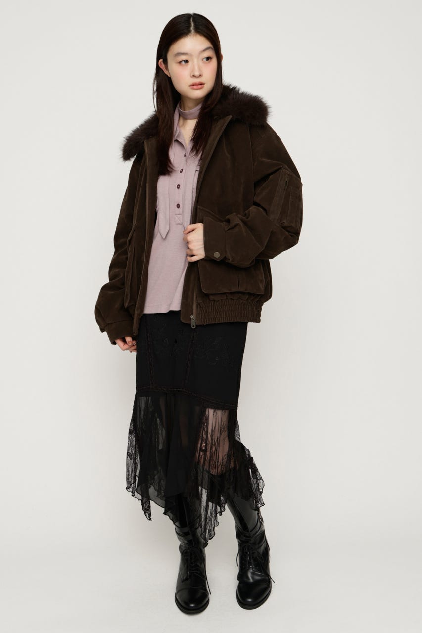 【NOAさん着用】WASHED PUFFER ブルゾン M/BRN FREE