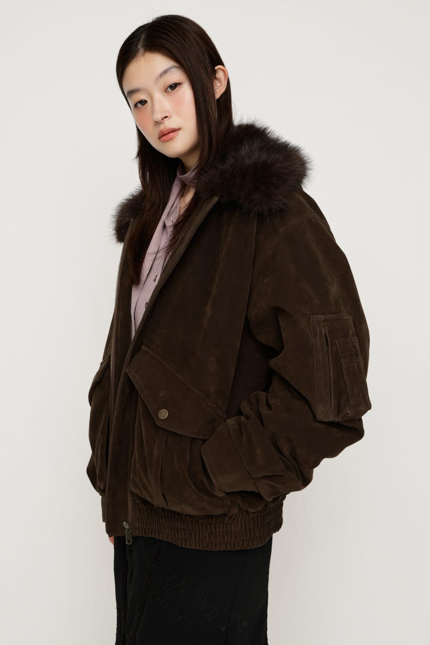 【AW PRE ORDER】WASHED PUFFER ブルゾン M/BRN FREE