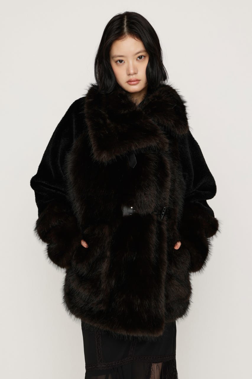 【AW PRE ORDER 第2弾】MIXED F／FUR OVERSIZED コート