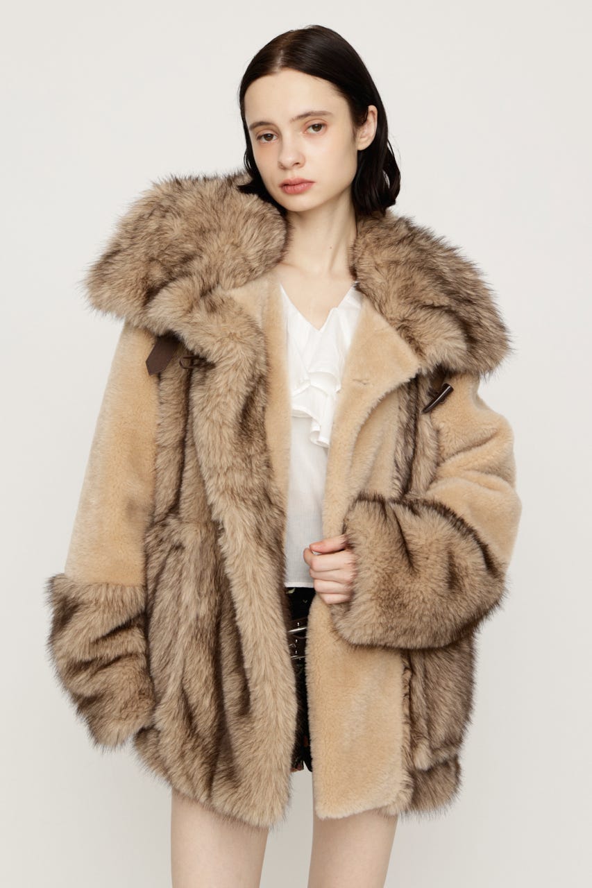 【AW PRE ORDER 第2弾】MIXED F／FUR OVERSIZED コート M/BEG FREE